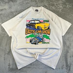 Vintage 1996 Exotic Car Show T Shirt Mens XXL White Signed Retro